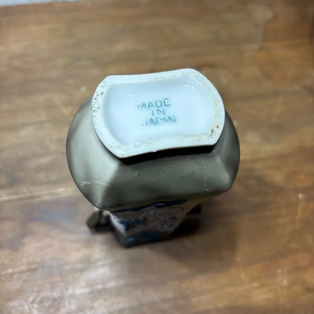 Vintage Nippon Moriage Dragon Vase with Bead Eyes Made in Japan
